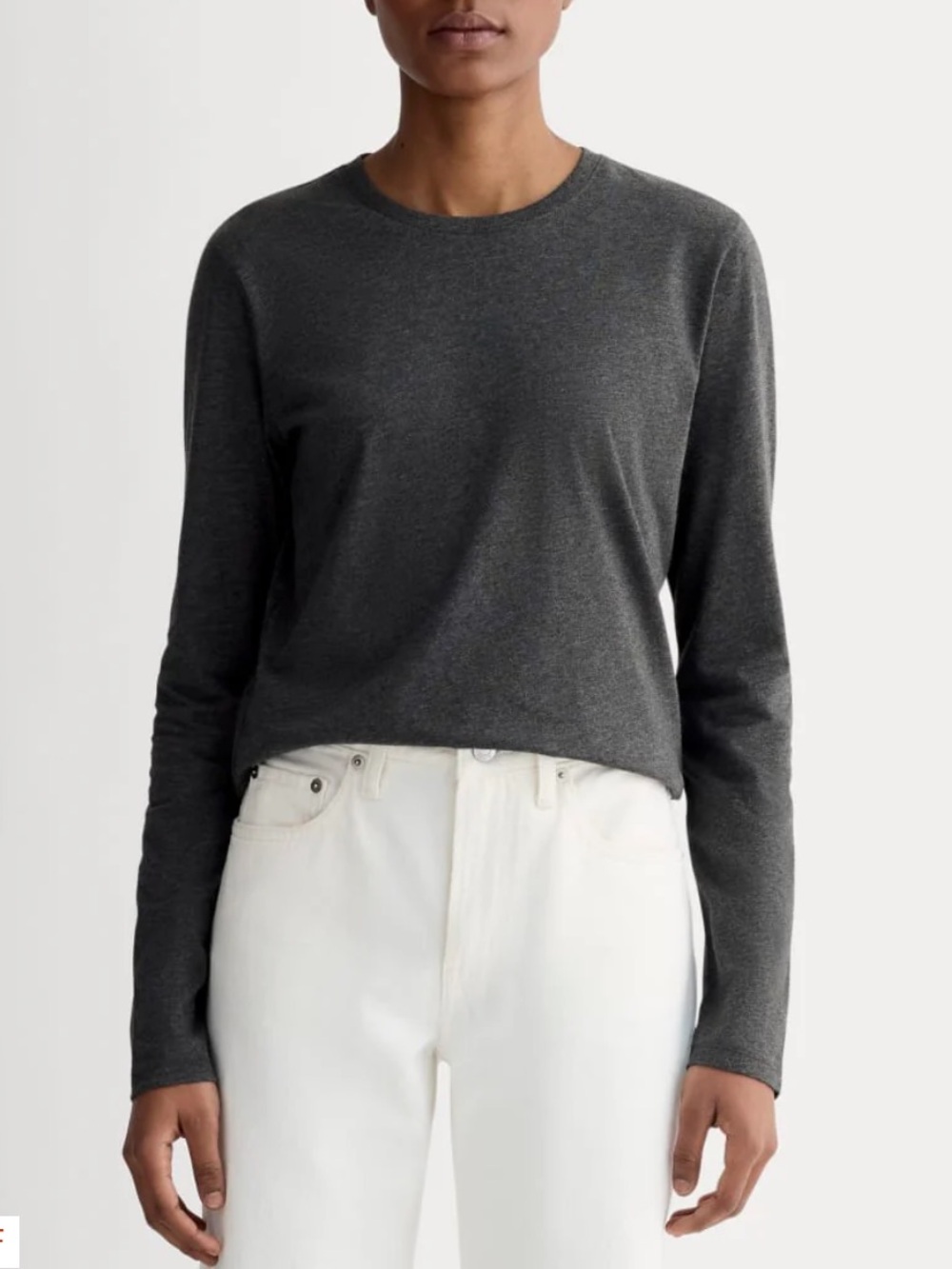 Everlane The Slim Long Sleeve Crew in Essential Cotton